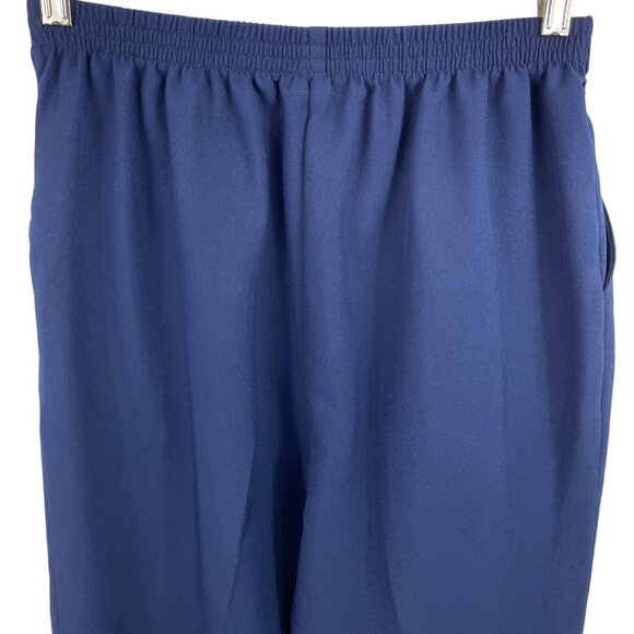 Salon Studio Womens Size 8 Blue Elastic Waist Pull On Knit Straight Leg Pants - Picture 5 of 7